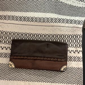 Brighton Brown Leather Clutch